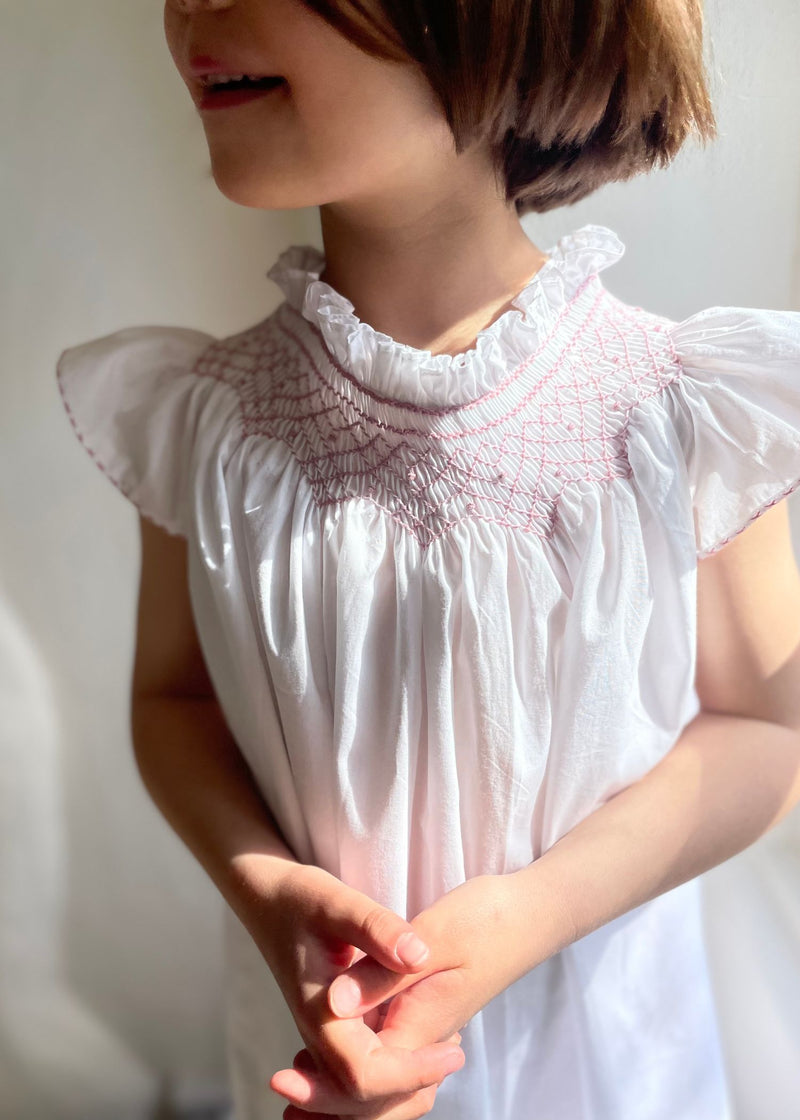 1-2y Ada Lovelace Night Dress with Kir Royale Hand Smocking