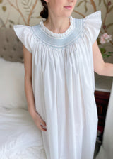 Ada Lovelace Women's Night Dress with Bluebell Hand Smocking