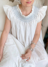 Ada Lovelace Women's Night Dress with Bluebell Hand Smocking