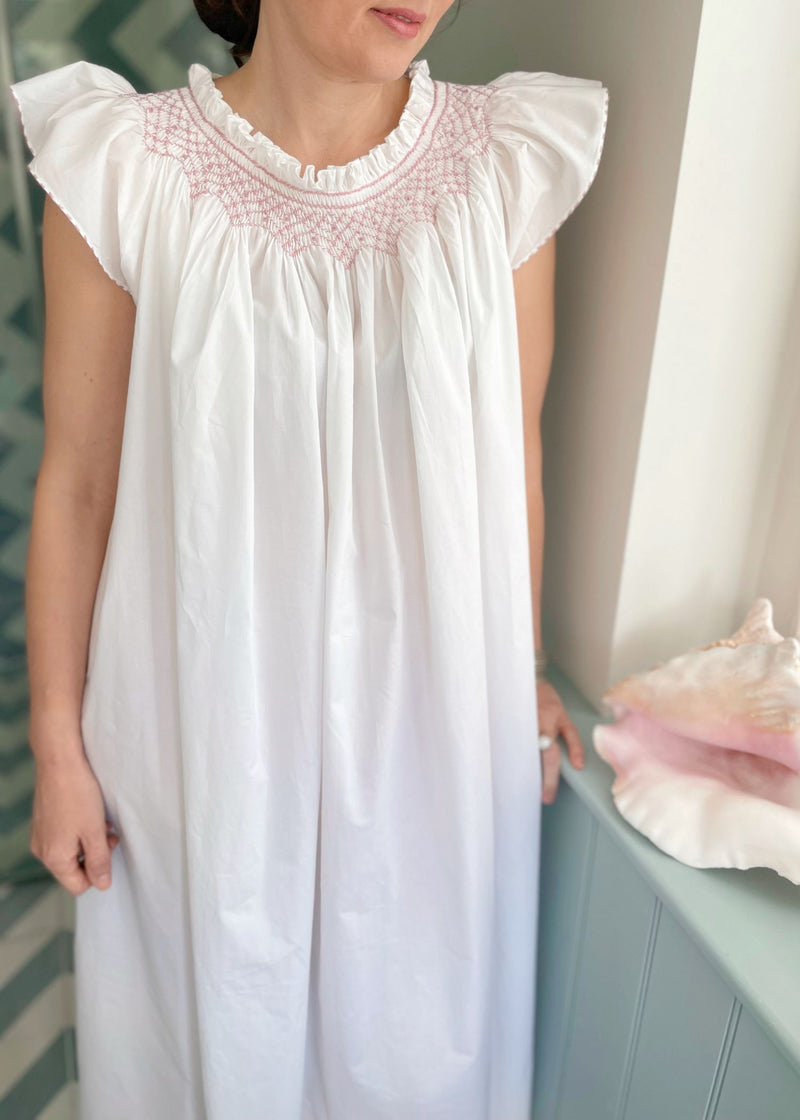 Ada Lovelace Women's Night Dress with Kir Royale Hand Smocking