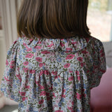 Anne Frank Blouse with Wild Flowers Hand Smocking made with Liberty Poppies and Daisies Fabric