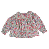 Anne Frank Blouse with Wild Flowers Hand Smocking made with Liberty Poppies and Daisies Fabric