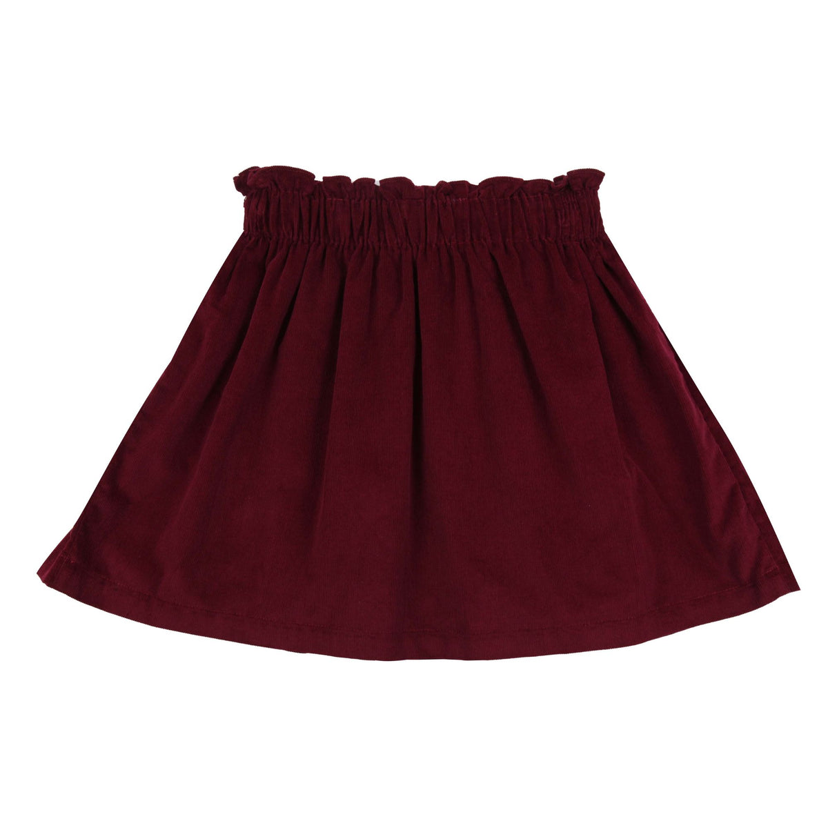 2-3 & 8-10y Annie Sullivan Skirt Mulberry Needlecord with Heather Haze Hand Smocking