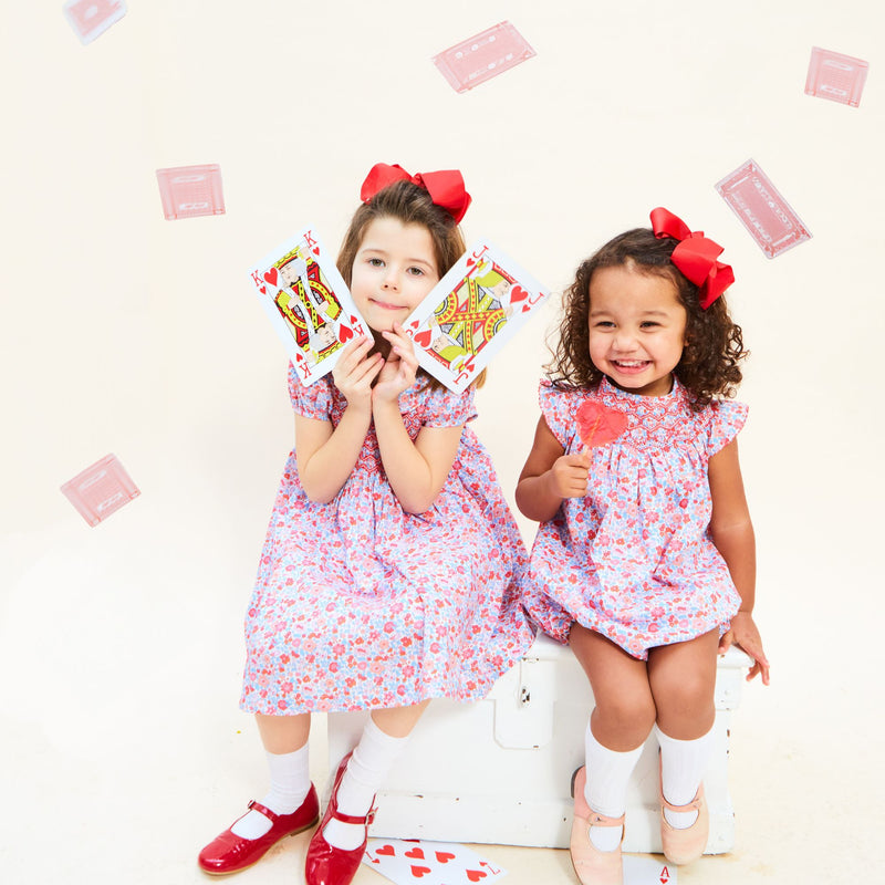 2-3 & 3-4y Antoinette Dress with Carnation Hand Smocking made with Liberty Theresa Pink