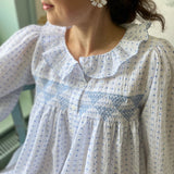 Betsy Fry Women's Blouse Raindrop Plumetti with Triangles Hand Smocking Edition 16