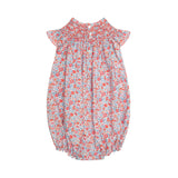 Coco Romper with Carnation Hand Smocking made with Liberty Theresa Pink