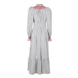 Colette Women's Dress Love from Saigon Grid with Pimiento Hand Smocking