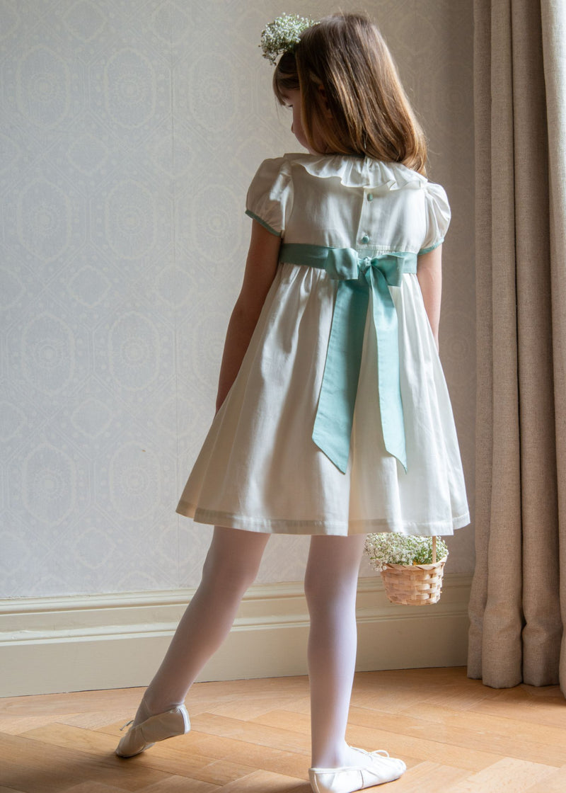 Diana Special Occasion Dress with Lily of the Valley Hand Smocking