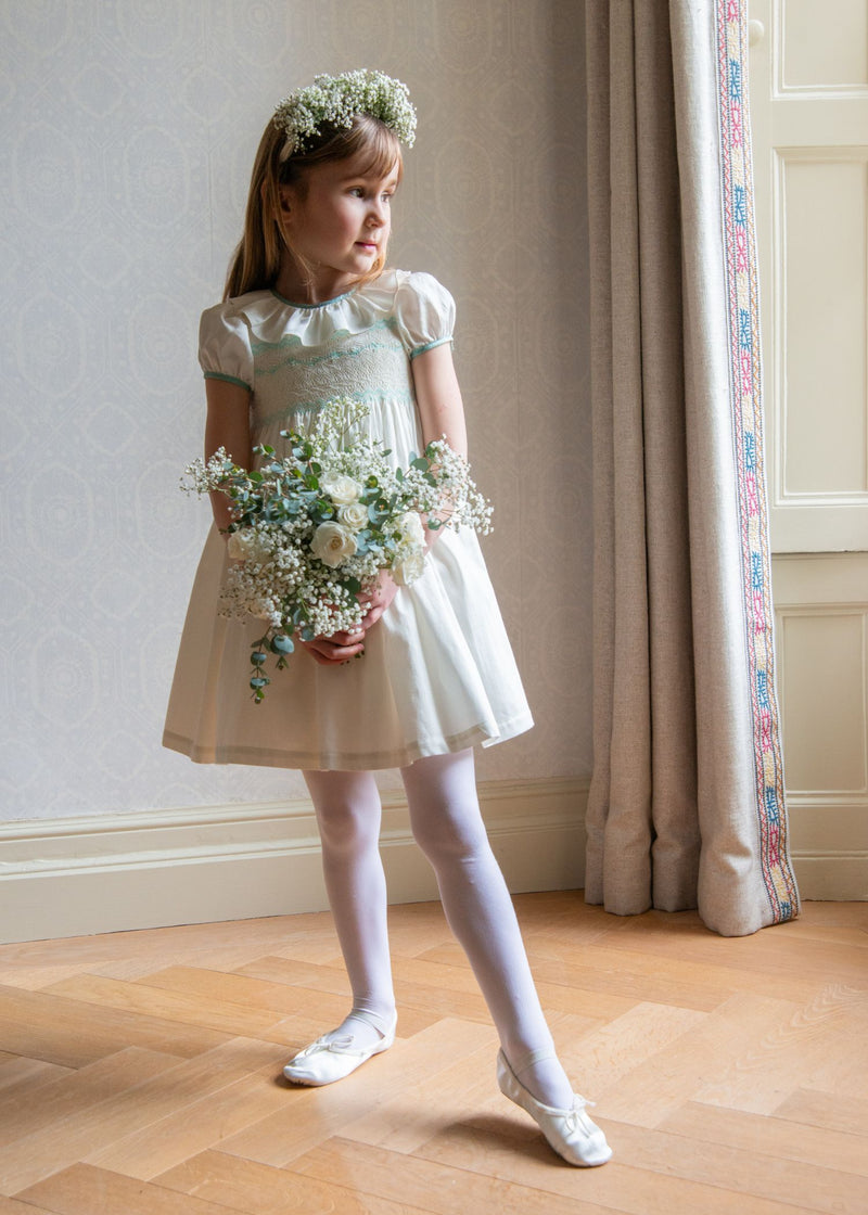 Diana Special Occasion Dress with Lily of the Valley Hand Smocking