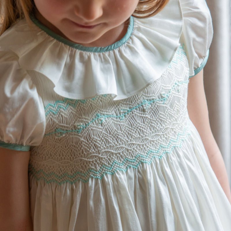 Diana Special Occasion Dress with Lily of the Valley Hand Smocking