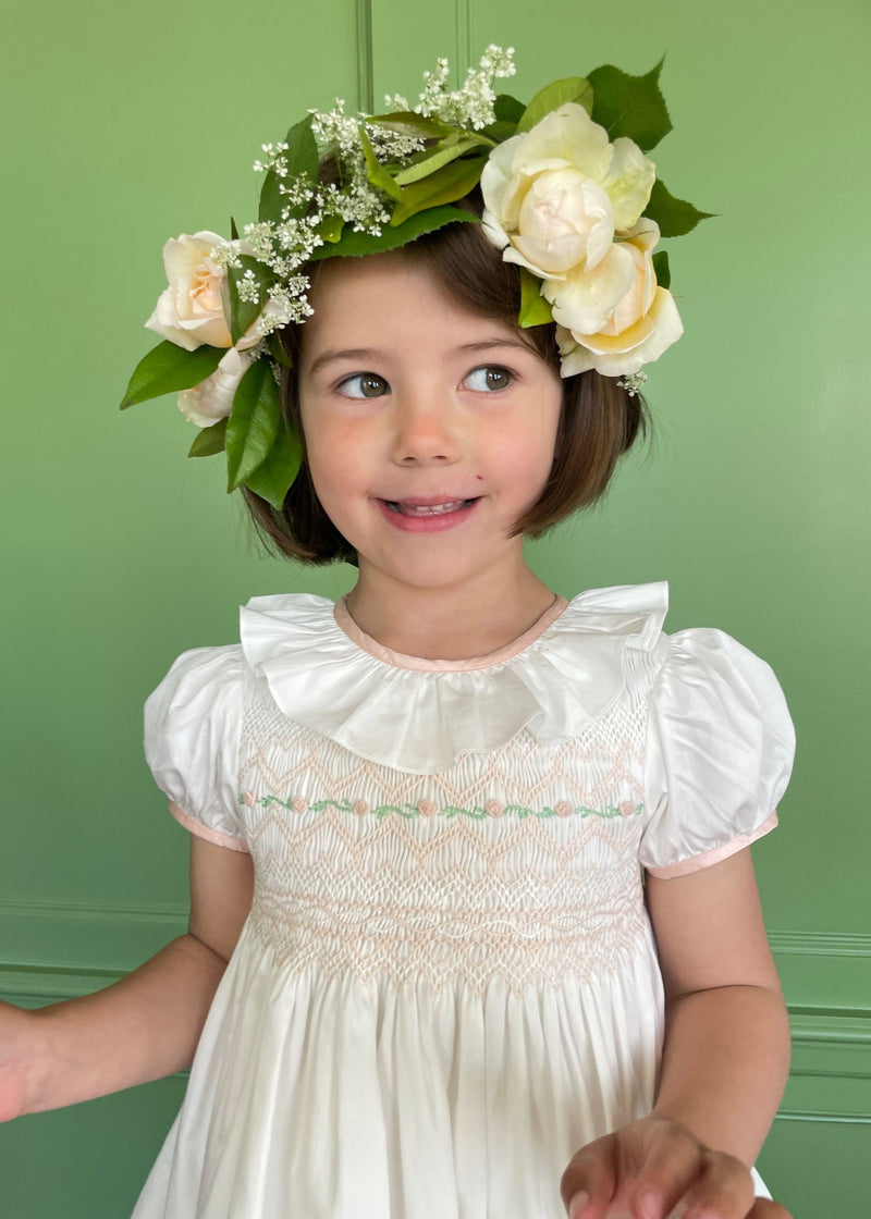 Diana Special Occasion Dress with Seashell Hand Smocking