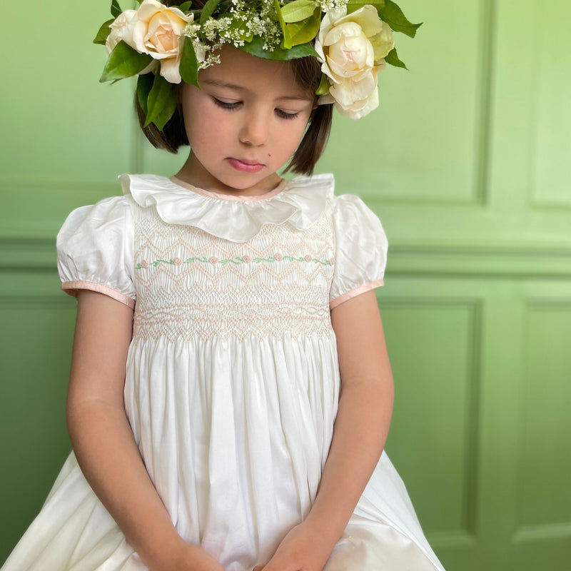 Diana Special Occasion Dress with Seashell Hand Smocking