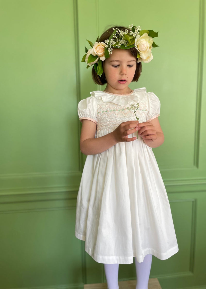 Diana Special Occasion Dress with Seashell Hand Smocking