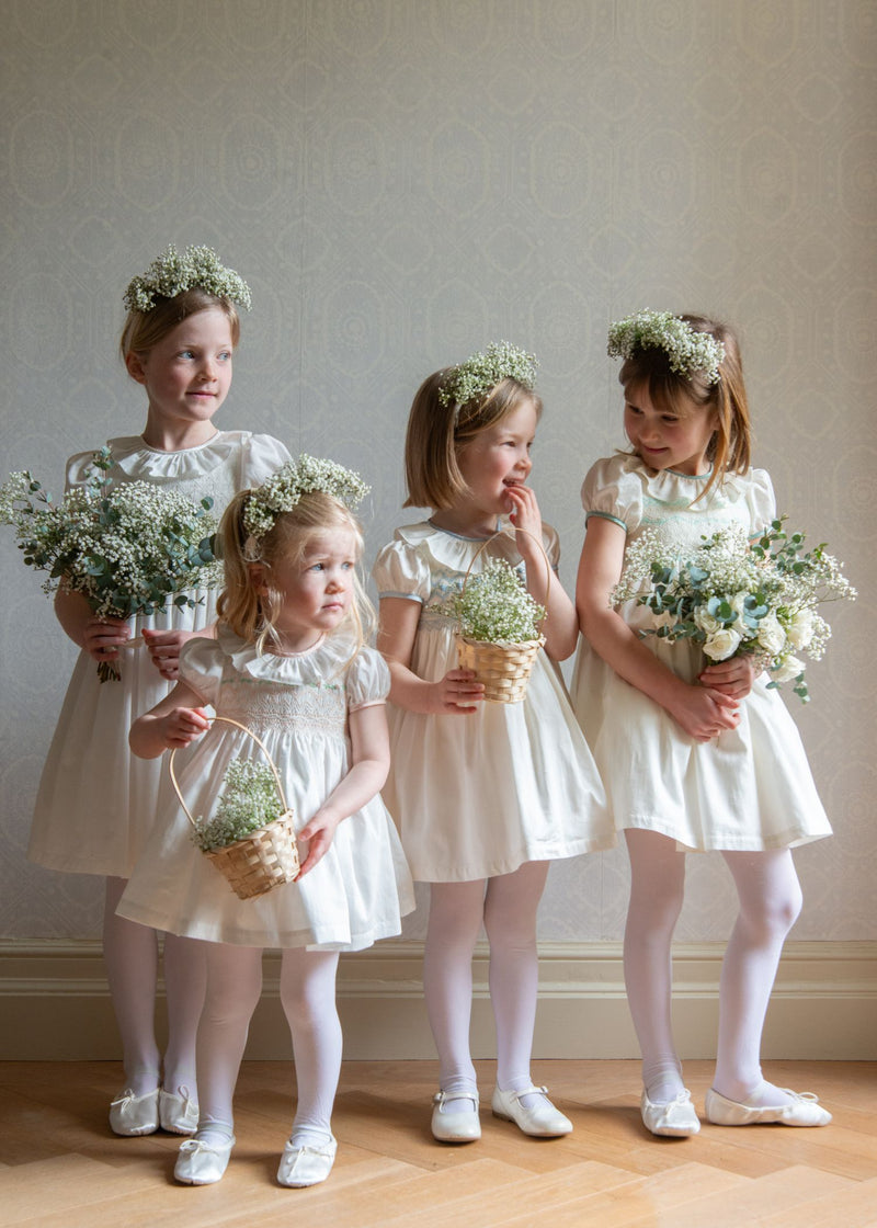 Diana Special Occasion Dress with Forget Me Not Hand Smocking