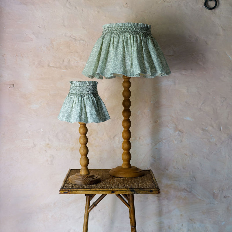 Edit 58 x Smock London Elsie Lampshade Skirt Weave with Olive Arches Hand Smocking