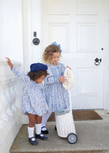 Elizabeth Blackwell Dress with Neptune's Fortune Hand Smocking made with Liberty Claire Aude Fabric