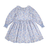 Elizabeth Blackwell Dress with Neptune's Fortune Hand Smocking made with Liberty Claire Aude Fabric