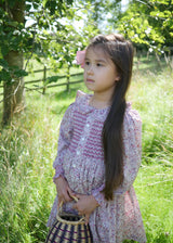 Elizabeth Blackwell Dress with Rhubarb Crumble Hand Smocking made with Liberty Ava Fabric