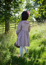 Elizabeth Blackwell Dress with Rhubarb Crumble Hand Smocking made with Liberty Ava Fabric