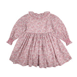 Elizabeth Blackwell Dress with Rhubarb Crumble Hand Smocking made with Liberty Ava Fabric