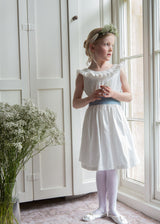 Grace Dress with Pearl Hand Smocking and Silk Sash