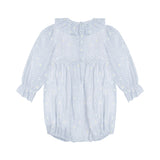 1-2y Jane Austen Romper Daisy Stripe with Lemon Sherbet Hand Smocking