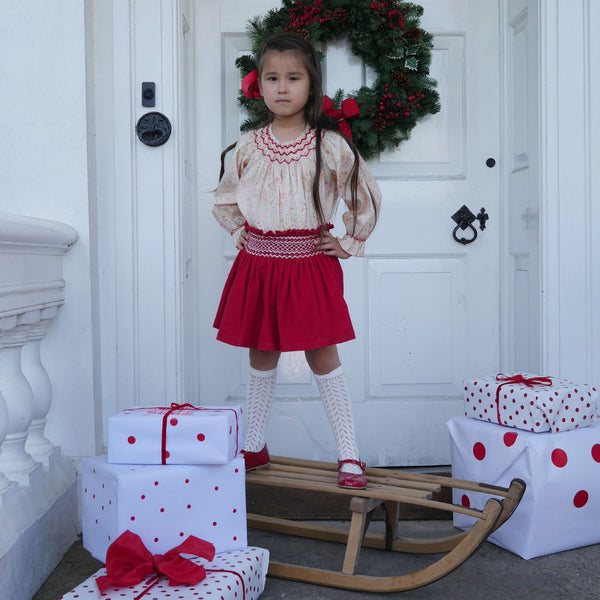 Joan of Arc Blouse with North Star Hand Smocking made with Liberty Adelajda Fabric
