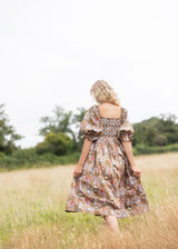 Josefine Butler Women's Dress Foxglove Fiesta with Vanilla Hand Smocking