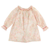 Kahlo Dress with Red Velvet Hand Smocking made with Liberty Adelajda Fabric