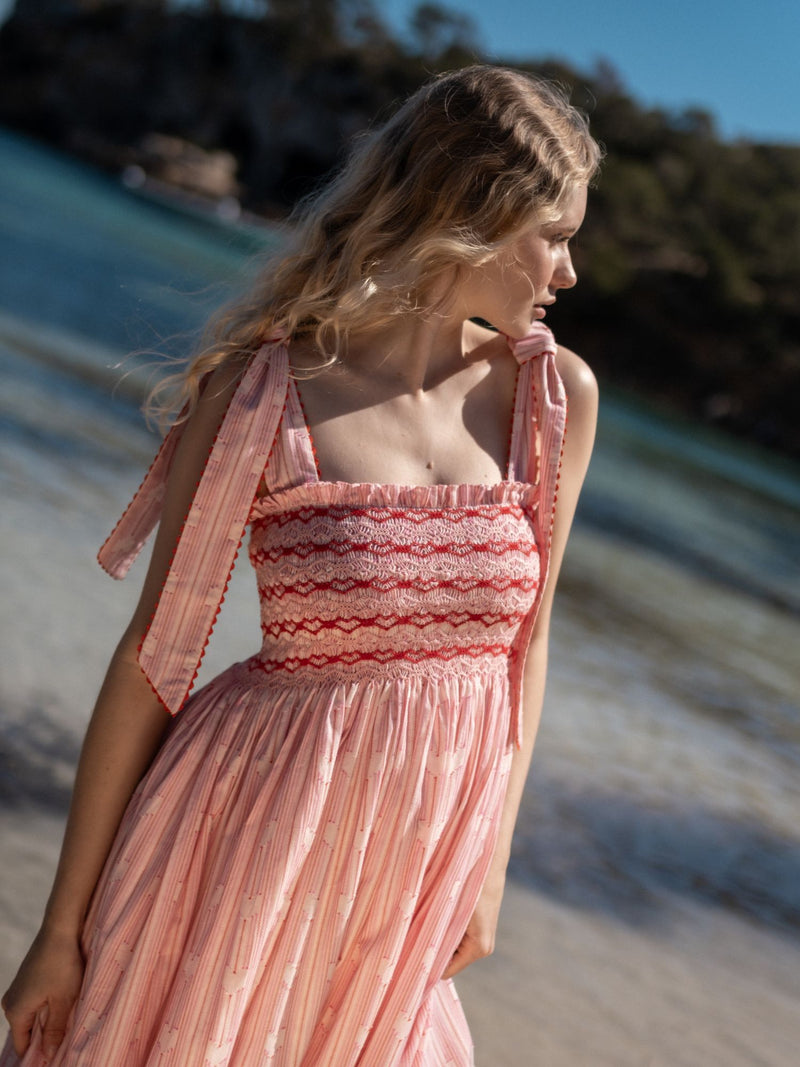 Grace Hopper Dress Love Heart Weave with I Heart You Hand Smocking