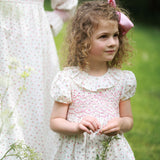 Katherine Johnson Dress Rosebud Plumetti with Vintage Rose Hand Smocking