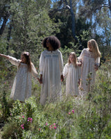 Nightingale Girl's Dress Forget-me-not Ditsy with Daydreams Hand Smocking