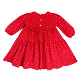 Margaret Graham Dress Letterbox Pop Needlecord with Candy Swirl Hand Smocking
