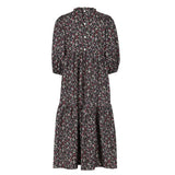Margaret Graham Women's Dress Autumn Flowers Needlecord with Liquorice Allsorts Hand Smocking