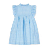 Mirabai Dress Lemon Spot Stripe with Lemon Soda Hand Smocking