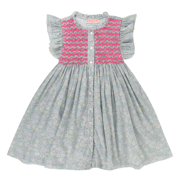 1-2y Mirabai Dress with Barbilicious Hand Smocking made with Liberty Alice W