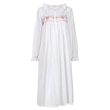 Nightingale Women's Dress Long Sleeves Moonstone with Kir Royale Hand Smocking