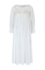 Nightingale Women's Dress Cloud Puff Plumetti with Ivory Hand Smocking
