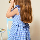 Pavlova Dress Gustavian Gingham with Lemon Drop Hand Smocking