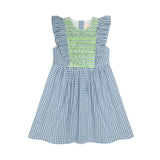 Pavlova Dress Gustavian Gingham with Lemon Drop Hand Smocking