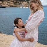 Pavlova Dress Bonne Maman Cotton with Cherry Bakewell Hand Smocking