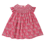 2-3 & 4-6y Queen Victoria Dress with Watermelon High Hand Smocking made with Liberty Capel Fabric