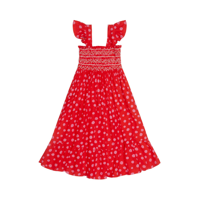 Rachel Carson Dress Funky Dalmatian with Jammy Dodger Hand Smocking