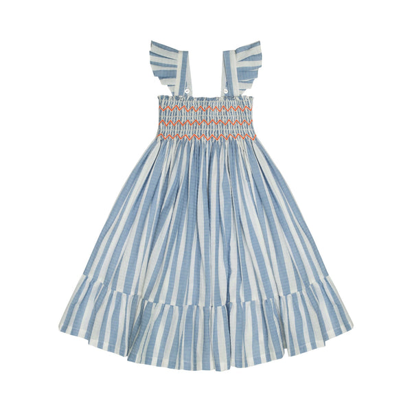 Rachel Carson Dress On The Horizon Stripe with You've Been Tangoed Hand Smocking