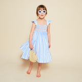 2-3y Rachel Carson Dress On The Horizon Stripe with You've Been Tangoed Hand Smocking