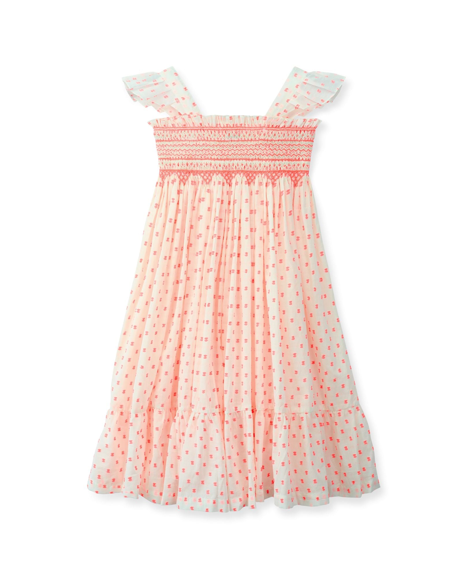 Rachel Carson Girls Dress Pack a Punch Plumetti with Big Top Hand Smocking