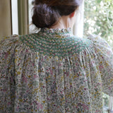 Scholl Women's Blouse with Evergreen Hand Smocking made with Liberty Field Flowers Edition 15