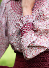 Scholl Women's Blouse with Fallen Leaves Hand Smocking made with Liberty Ava Edition 14