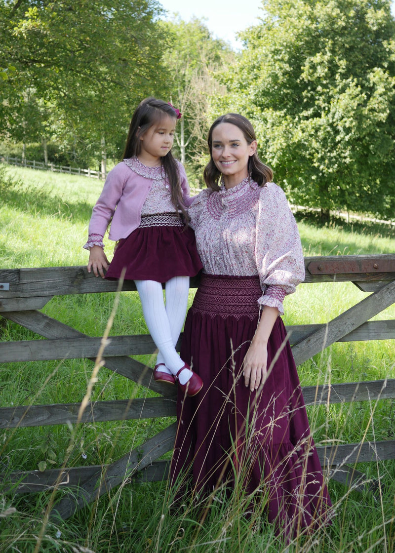 Scholl Women's Blouse with Fallen Leaves Hand Smocking made with Liberty Ava Edition 14
