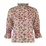 Small Shelley Blouse with Copper Beach Hand Smocking made with Liberty Swirling Petals Edition 5